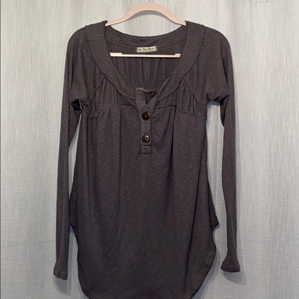 Free People Grey Long Sleeve